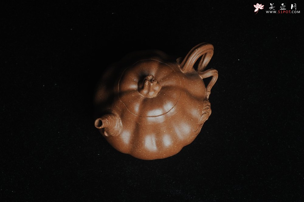 紫砂壶图片：美壶特惠 优质降坡泥全手卡盖小叶歪瓜 茶人醉爱 - 宜兴紫砂壶网