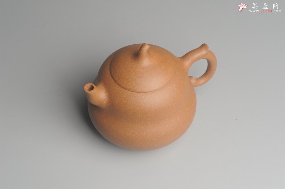 紫砂壶图片：美壶特惠 特好降坡泥精工葫芦壶(福禄) 灰常文气 - 宜兴紫砂壶网