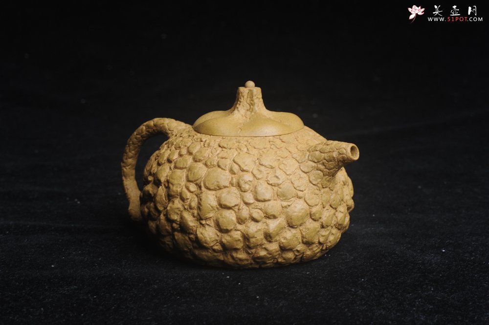 紫砂壶图片：美壶特惠 全手工黄段供春壶 肌理有老树瘿的感觉 灰常赞 - 宜兴紫砂壶网