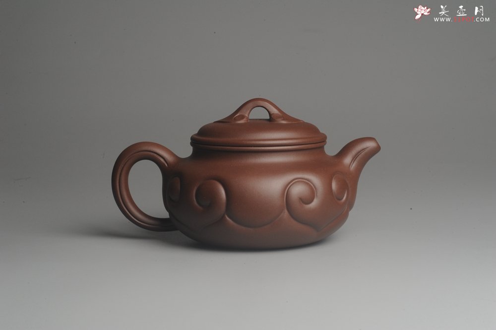 紫砂壶图片：美壶特惠 优质紫泥 精工仿古如意 茶人醉爱 - 宜兴紫砂壶网