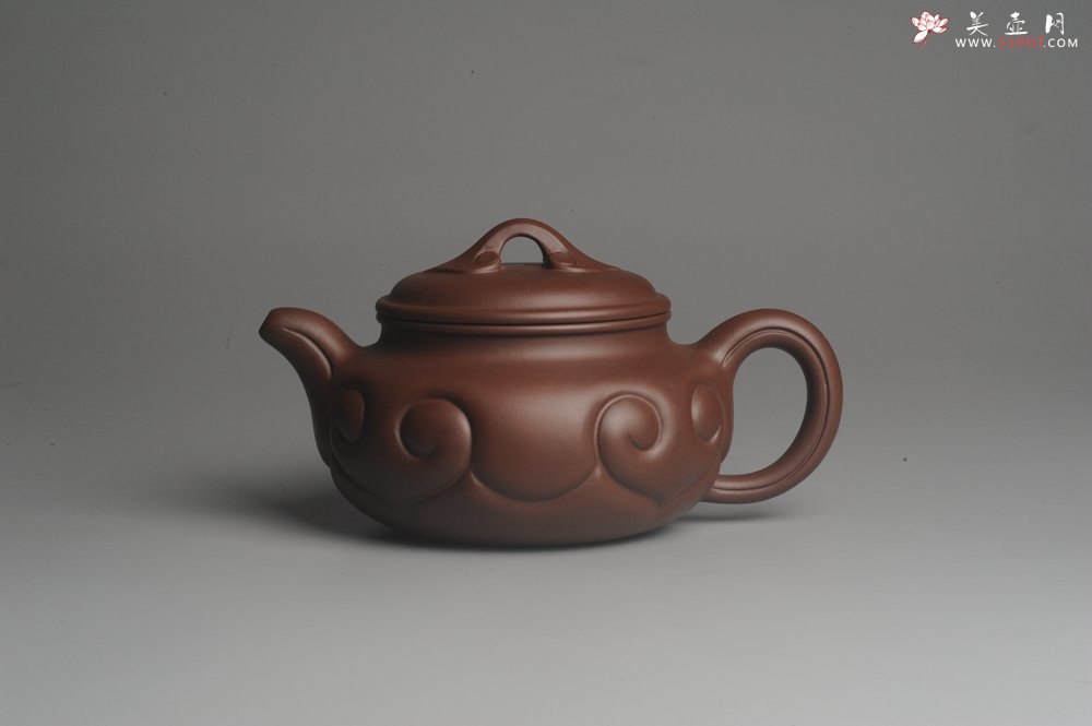 紫砂壶图片：美壶特惠 优质紫泥 精工仿古如意 茶人醉爱 - 宜兴紫砂壶网