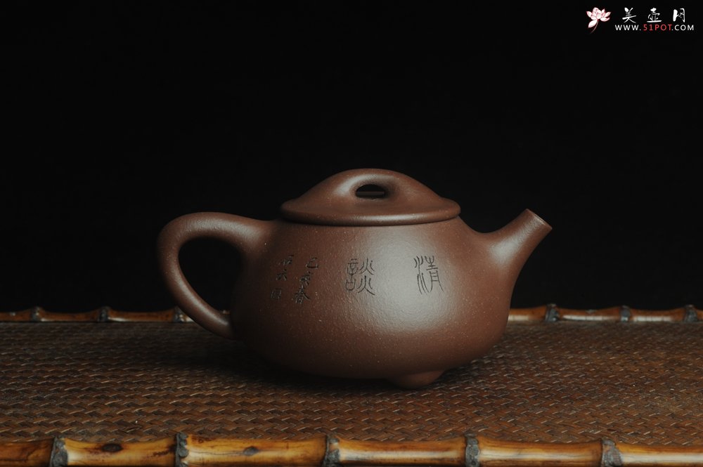 紫砂壶图片：美壶特惠 工料俱佳满瓢（霸王石瓢）装饰枯枝鸟 茶人醉爱 - 宜兴紫砂壶网