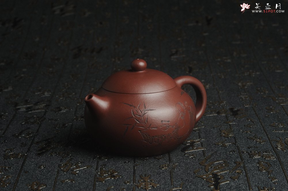 紫砂壶图片：【好壶已结缘 预定】油润底曹青 全手工高文旦 装饰人物 特文气 - 宜兴紫砂壶网