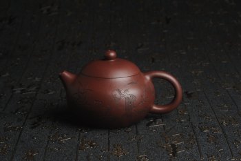 紫砂壶图片：【好壶已结缘 预定】油润底曹青 全手工高文旦 装饰人物 特文气 - 宜兴紫砂壶网