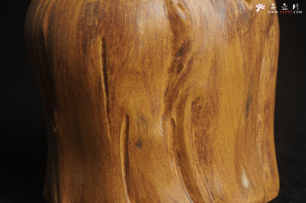 紫砂壶图片：特惠文气树桩茶叶罐 - 宜兴紫砂壶网