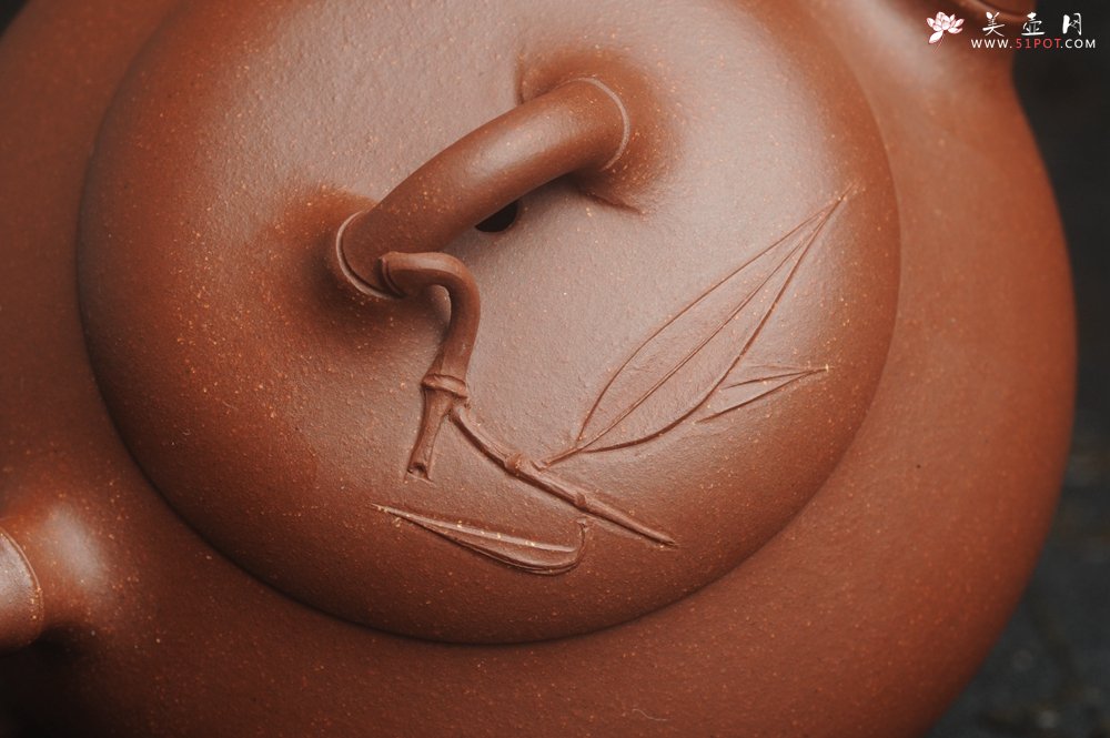 紫砂壶图片：美壶特惠 优质紫泥竹石瓢 特文气 茶人醉爱 - 宜兴紫砂壶网