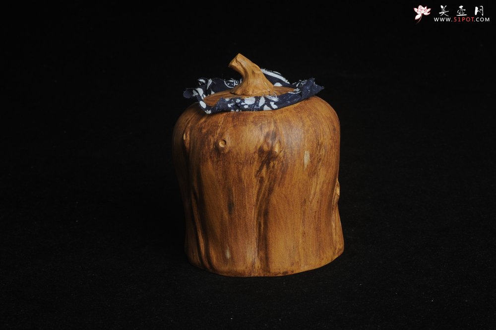 紫砂壶图片：特惠文气树桩茶叶罐 - 宜兴紫砂壶网