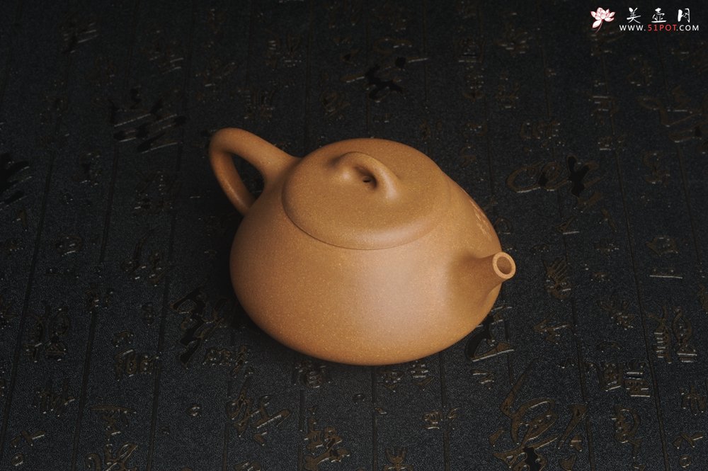 紫砂壶图片：油润老段泥(此泥料属于家藏老料！油润无比，识者自知！)全手工曼生石瓢 助工精心装饰 特文气 - 宜兴紫砂壶网