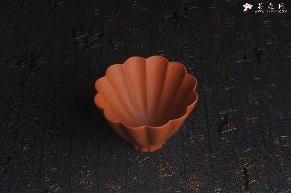 紫砂壶图片：美杯特惠 超精工厚实特好降坡泥菱花杯 主人杯 - 宜兴紫砂壶网