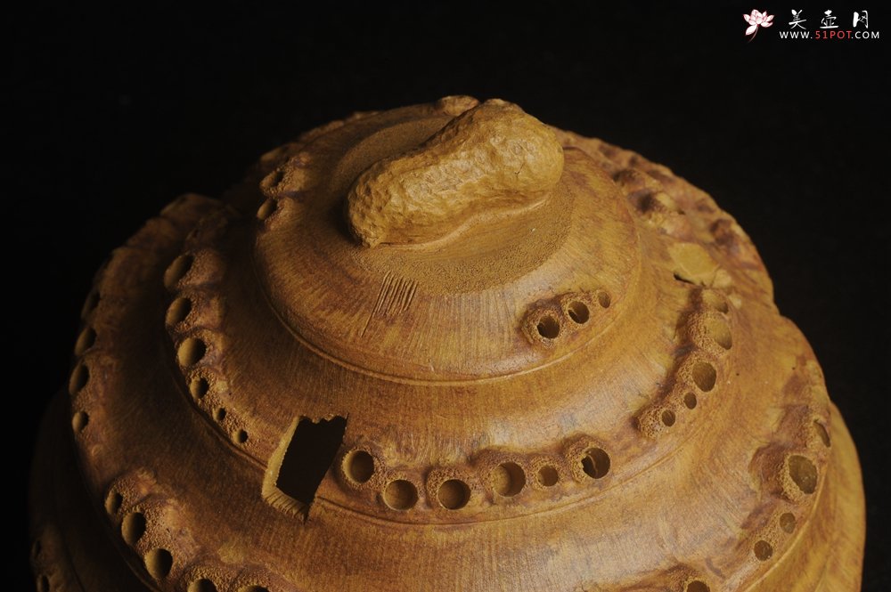 紫砂壶图片：特惠精致文气雅致竹节香炉 肌理逼真 - 宜兴紫砂壶网