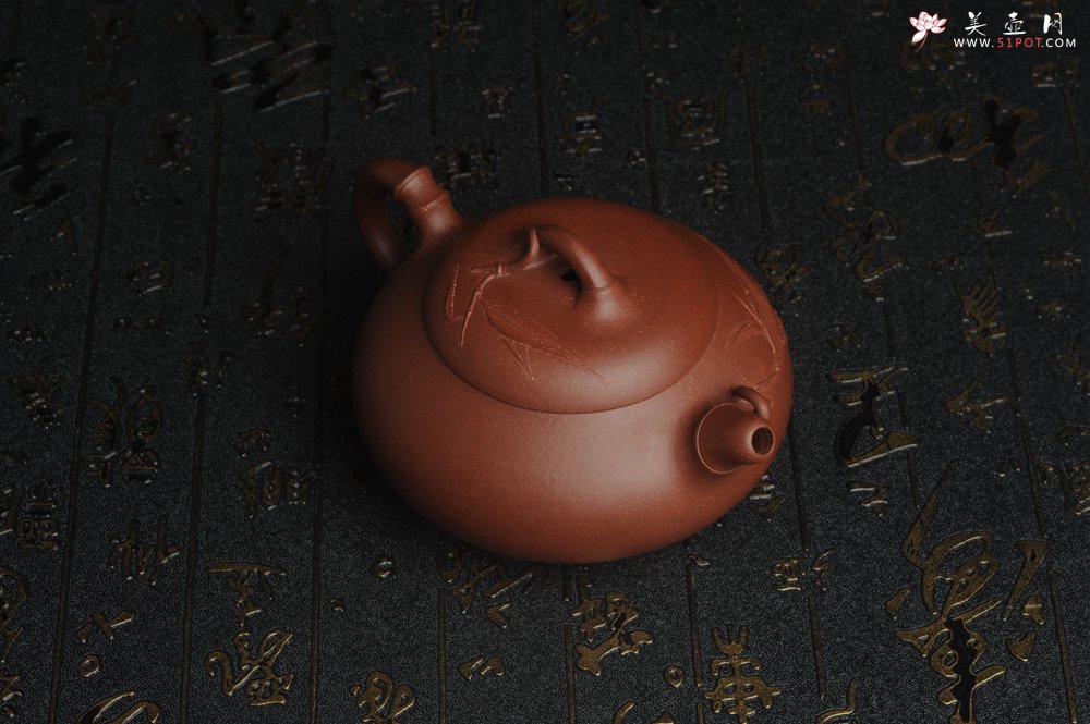 紫砂壶图片：美壶特惠 优质紫泥竹石瓢 特文气 茶人醉爱 - 宜兴紫砂壶网