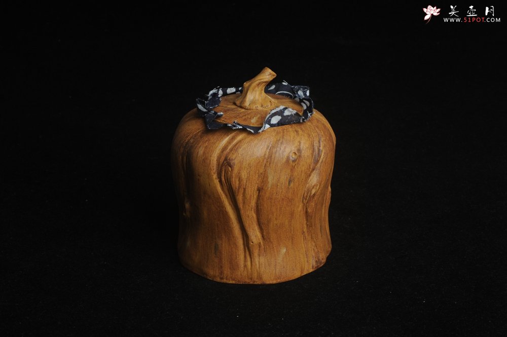 紫砂壶图片：特惠文气树桩茶叶罐 - 宜兴紫砂壶网