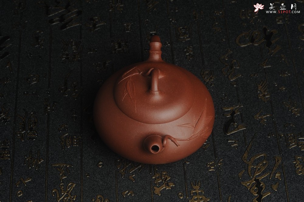 紫砂壶图片：美壶特惠 优质紫泥竹石瓢 特文气 茶人醉爱 - 宜兴紫砂壶网