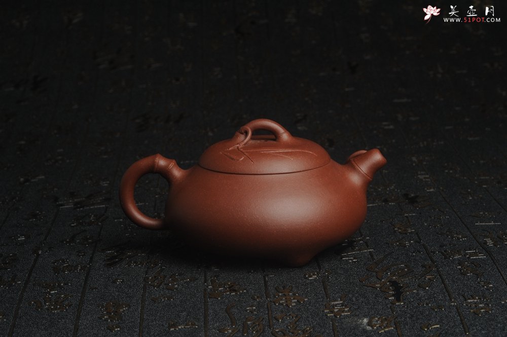 紫砂壶图片：美壶特惠 优质紫泥竹石瓢 特文气 茶人醉爱 - 宜兴紫砂壶网