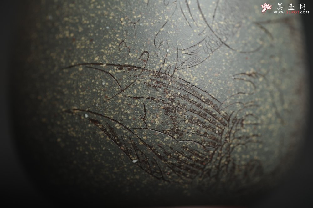 紫砂壶图片：美杯国庆特惠 精品好泥好工好刻雅致特厚实鱼跃主人杯 茶人醉爱 - 宜兴紫砂壶网