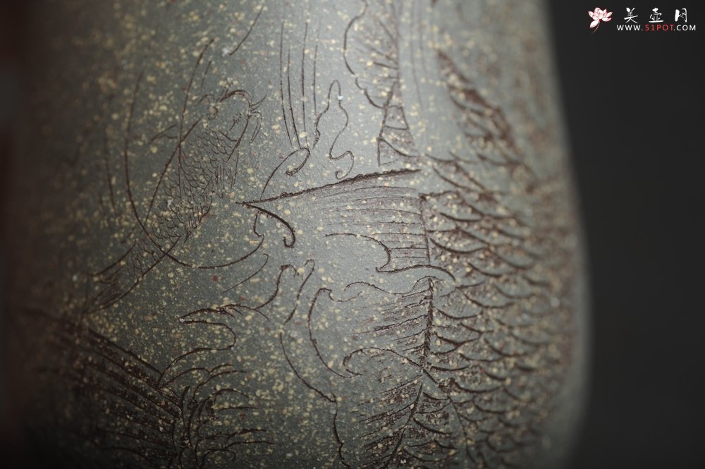 紫砂壶图片：美杯国庆特惠 精品好泥好工好刻雅致特厚实鱼跃主人杯 茶人醉爱 - 宜兴紫砂壶网