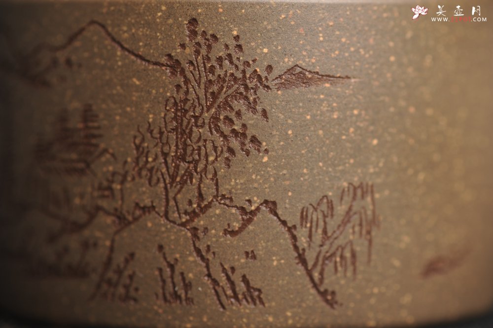 紫砂壶图片：美杯特惠 精品好泥好工雅致山居图主人杯 - 宜兴紫砂壶网