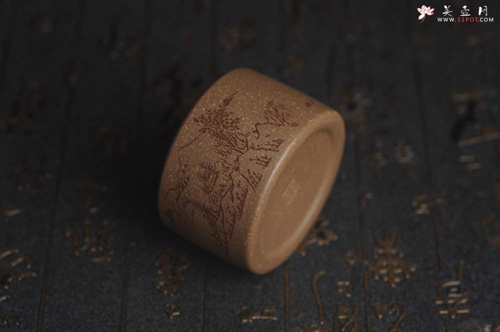 紫砂壶图片：美杯特惠 精品好泥好工雅致山居图主人杯 - 宜兴紫砂壶网