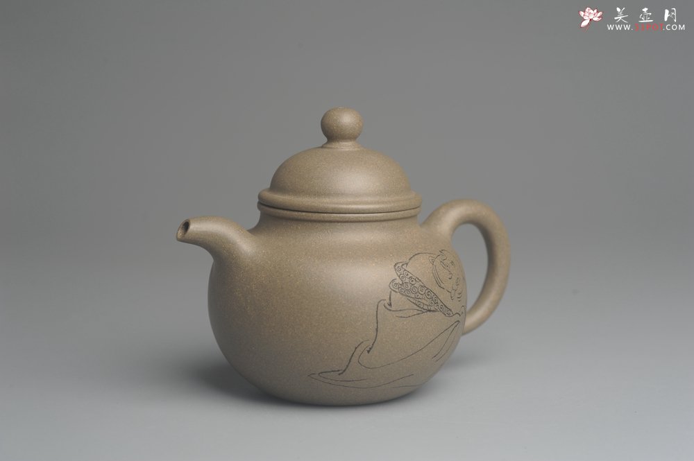 紫砂壶图片：美壶特惠 优质青段精致寿珍掇球壶 茶人醉爱 - 宜兴紫砂壶网