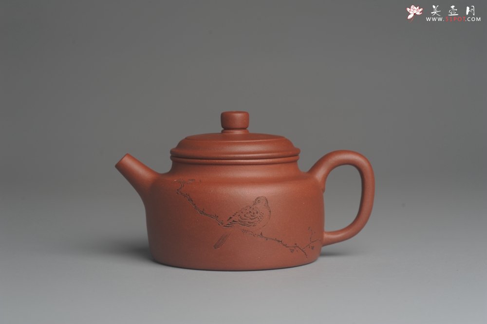 紫砂壶图片：美壶特惠 优质清水泥精致枯枝鸟德中壶 矿物质丰富 茶人醉爱 - 宜兴紫砂壶网