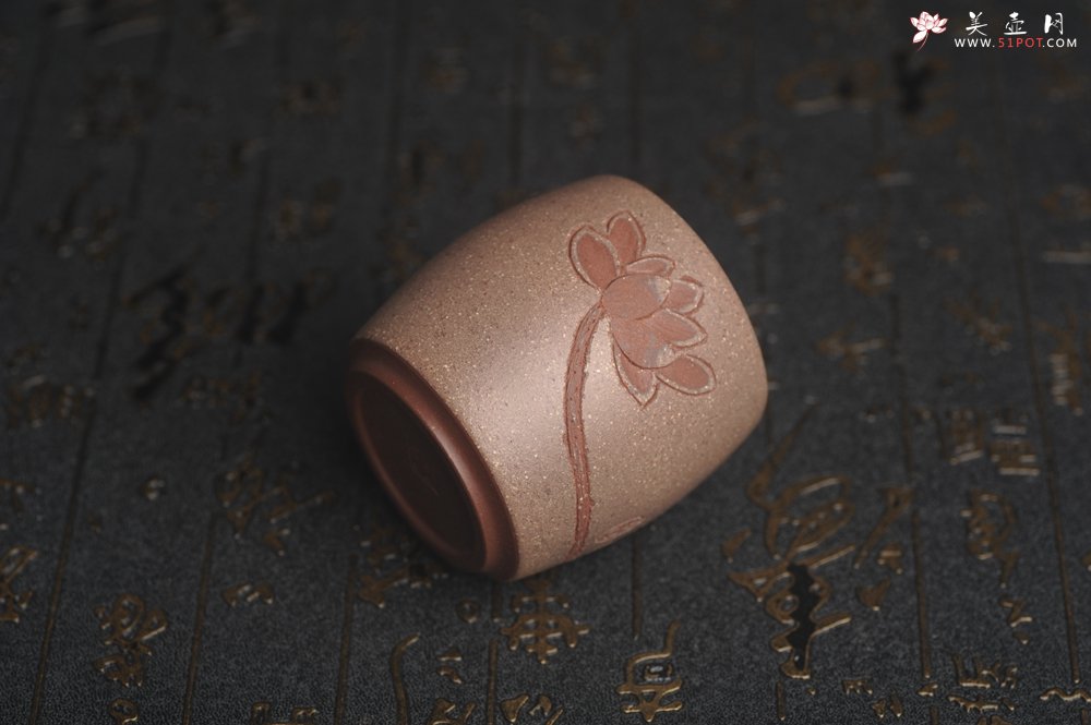 紫砂壶图片：美杯国庆特惠 精品好泥好工雅致厚实清莲主人杯 - 宜兴紫砂壶网