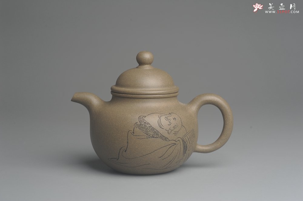 紫砂壶图片：美壶特惠 优质青段精致寿珍掇球壶 茶人醉爱 - 宜兴紫砂壶网