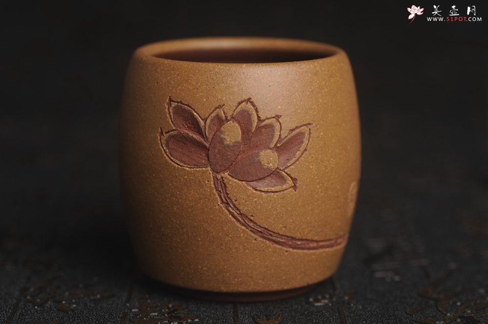 紫砂壶图片：美杯国庆特惠 精品好泥好工雅致厚实清莲主人杯三式 - 宜兴紫砂壶网