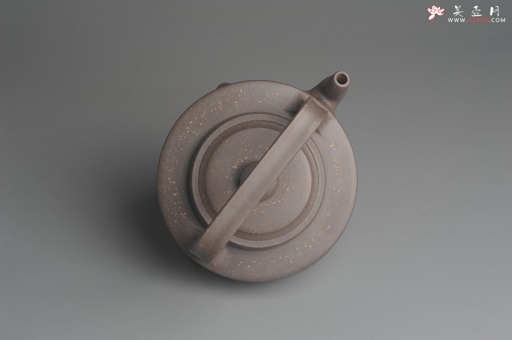 紫砂壶图片：美壶特惠 精致青灰段泥繁星提梁壶 茶人醉爱 - 宜兴紫砂壶网