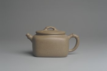 紫砂壶图片：美壶特惠 精工青段四方竹壶 茶人醉爱 - 宜兴紫砂壶网