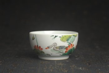 紫砂壶图片：玄辰器 精品古彩 春江水暖鸭先知 主人杯压手杯 景德镇茶杯 茶人醉爱 - 宜兴紫砂壶网