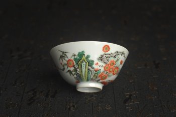 紫砂壶图片：玄辰器  精品古彩岁寒三友主人杯压手杯 景德镇茶杯 茶人醉爱 - 宜兴紫砂壶网