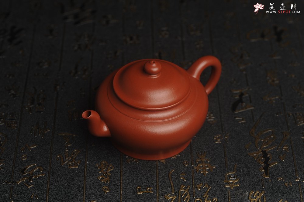 紫砂壶图片：正宗小煤窑朱泥 全手工宫灯壶 隽秀文气 茶人醉爱 - 宜兴紫砂壶网