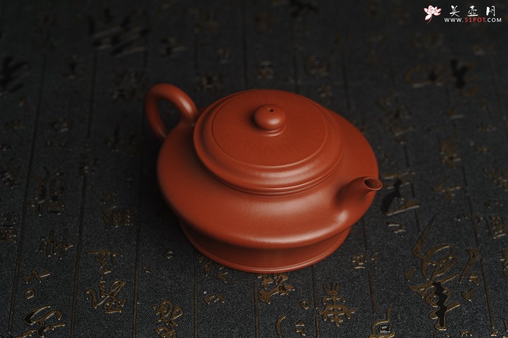 紫砂壶图片：正宗小煤窑朱泥 全手工虚扁 隽秀文气 茶人醉爱 - 宜兴紫砂壶网