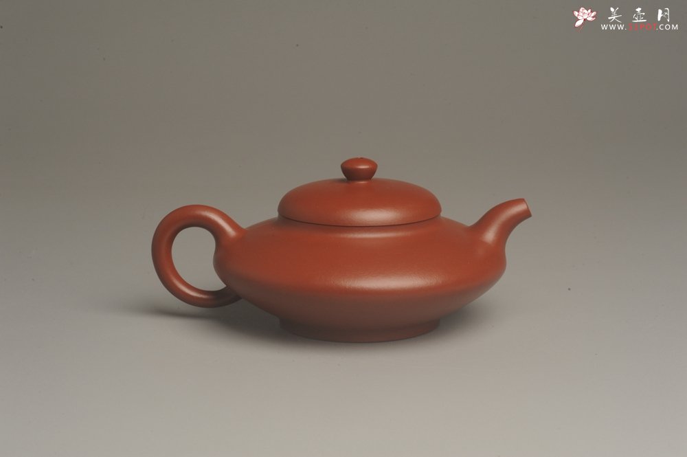 紫砂壶图片：小煤窑朱泥精致全手工小合欢壶 茶人醉爱 - 宜兴紫砂壶网