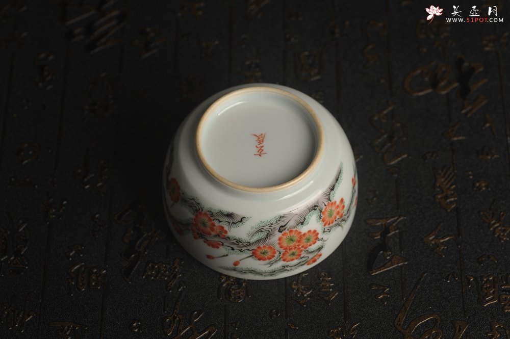 紫砂壶图片：玄辰器 精品古彩 清风自远 主人杯压手杯 景德镇茶杯 茶人醉爱 - 宜兴紫砂壶网