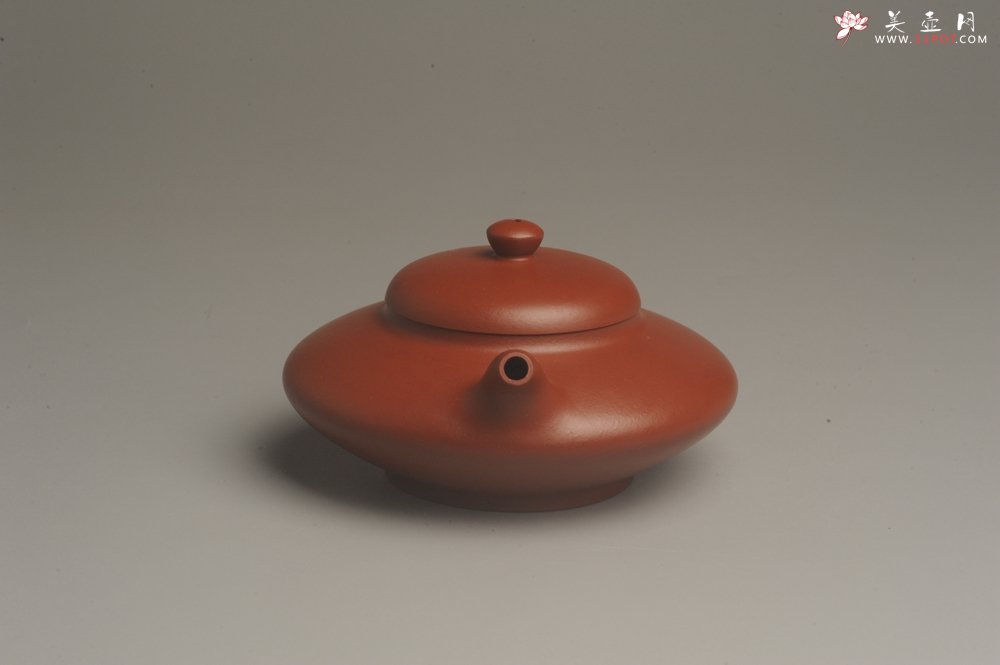 紫砂壶图片：小煤窑朱泥精致全手工小合欢壶 茶人醉爱 - 宜兴紫砂壶网