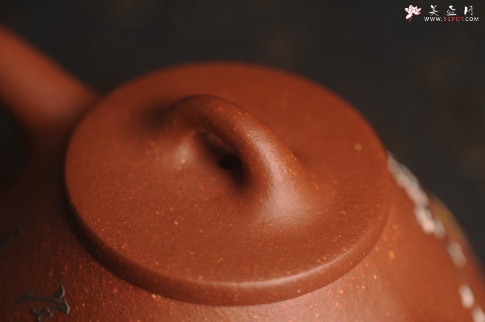 紫砂壶图片：美壶特惠 超精致特好降坡泥小品子冶石瓢 泥绘梅花鸟 特文气 - 宜兴紫砂壶网