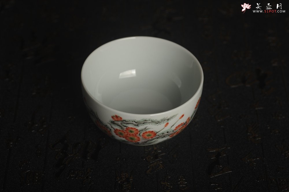 紫砂壶图片：玄辰器 精品古彩 清风自远 主人杯压手杯 景德镇茶杯 茶人醉爱 - 宜兴紫砂壶网