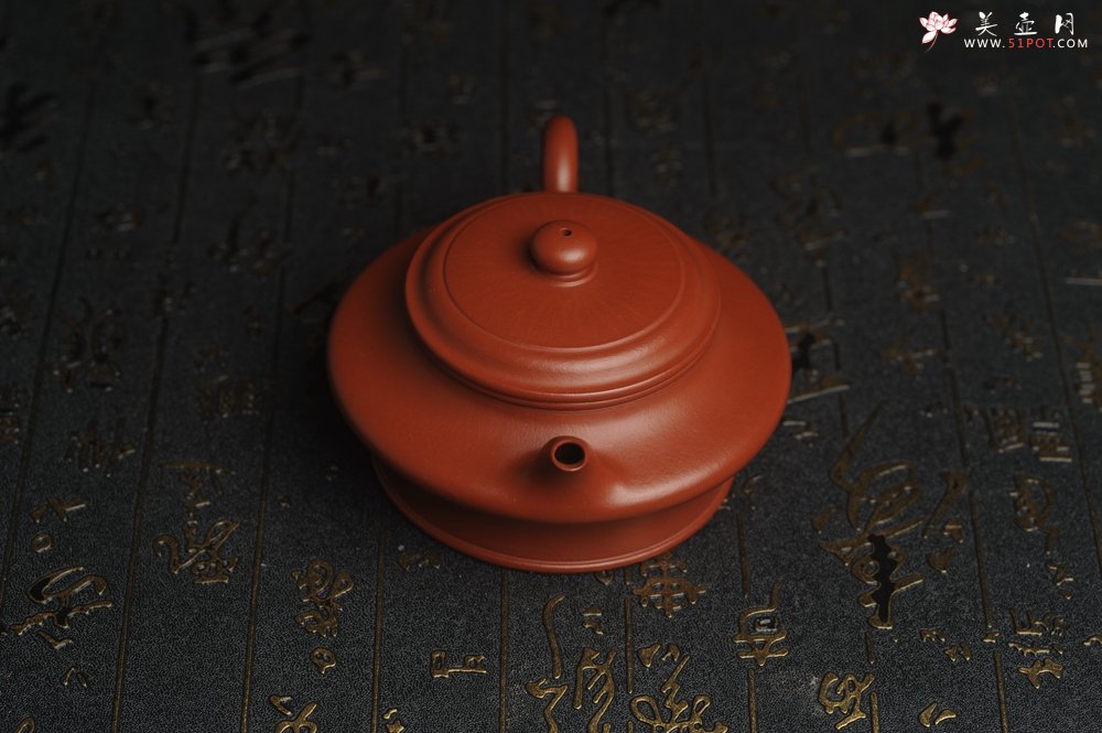 紫砂壶图片：正宗小煤窑朱泥 全手工虚扁 隽秀文气 茶人醉爱 - 宜兴紫砂壶网