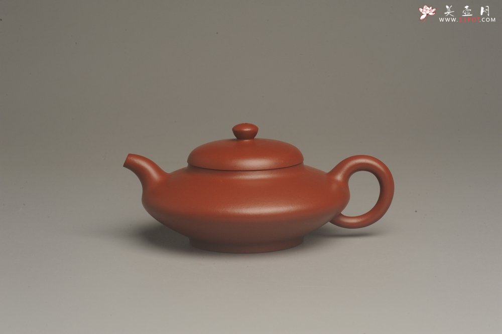 紫砂壶图片：小煤窑朱泥精致全手工小合欢壶 茶人醉爱 - 宜兴紫砂壶网