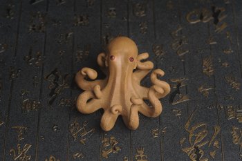 紫砂壶图片：美宠特惠 精致大号八爪鱼紫砂茶宠 直径8.5cm高5cm左右 寓意八方来财 - 宜兴紫砂壶网