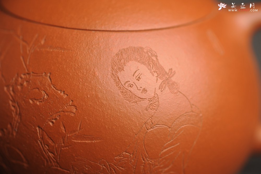 紫砂壶图片：全手工特好朱泥西施 装饰美女 灰常漂亮 送妈妈送女友超赞喔 - 宜兴紫砂壶网