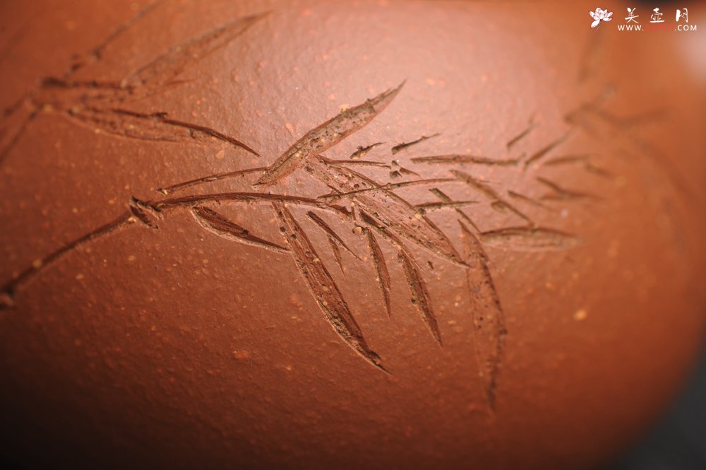 紫砂壶图片：油润降坡泥全手工小品西施壶 竹留清风 装饰居不可无竹 特文气 - 宜兴紫砂壶网