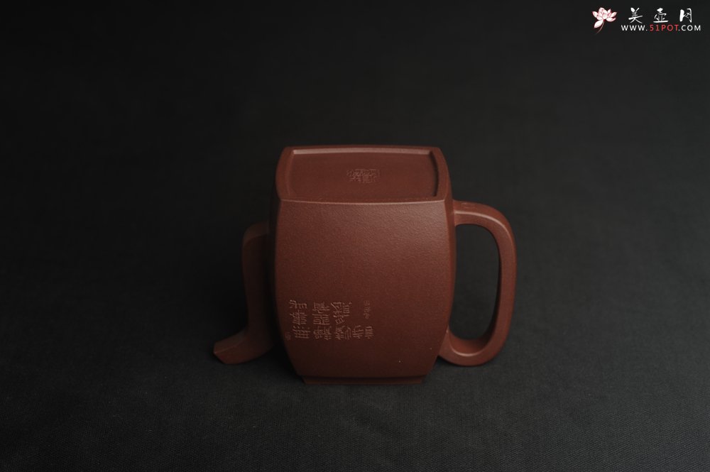 紫砂壶图片：全手工精致汉方壶 无事此静坐 有情且赋诗 禅意浓浓 - 宜兴紫砂壶网