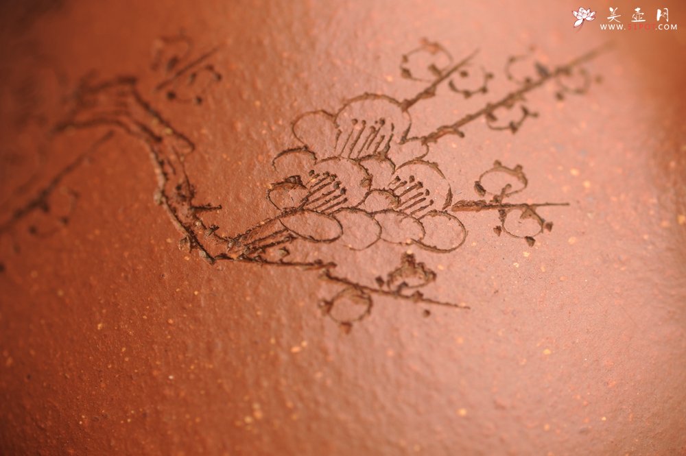 紫砂壶图片：美壶特惠 超精致特好降坡泥小品子冶石瓢 通转梅花 特文气 - 宜兴紫砂壶网