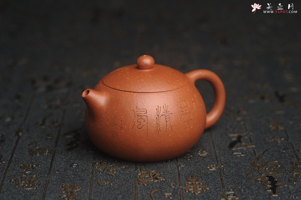紫砂壶图片：油润降坡泥全手工小品西施壶 竹留清风 装饰居不可无竹 特文气 - 宜兴紫砂壶网