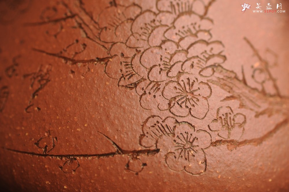 紫砂壶图片：美壶特惠 超精致特好降坡泥小品子冶石瓢 通转梅花 特文气 - 宜兴紫砂壶网