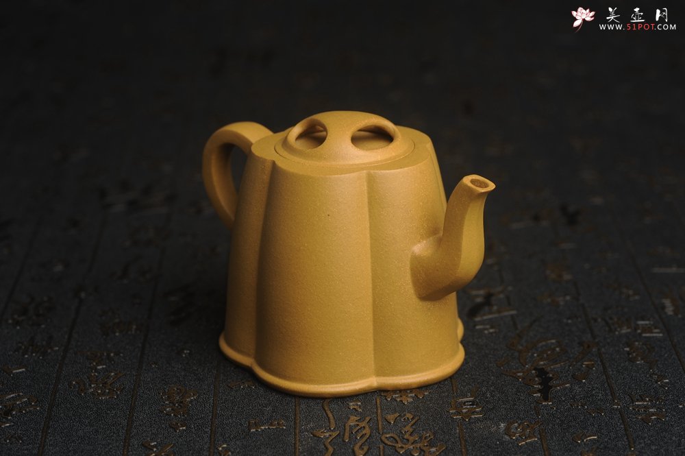 紫砂壶图片：美壶特惠 精致黄金段泥井泉壶 茶壶 茶人醉爱 - 宜兴紫砂壶网