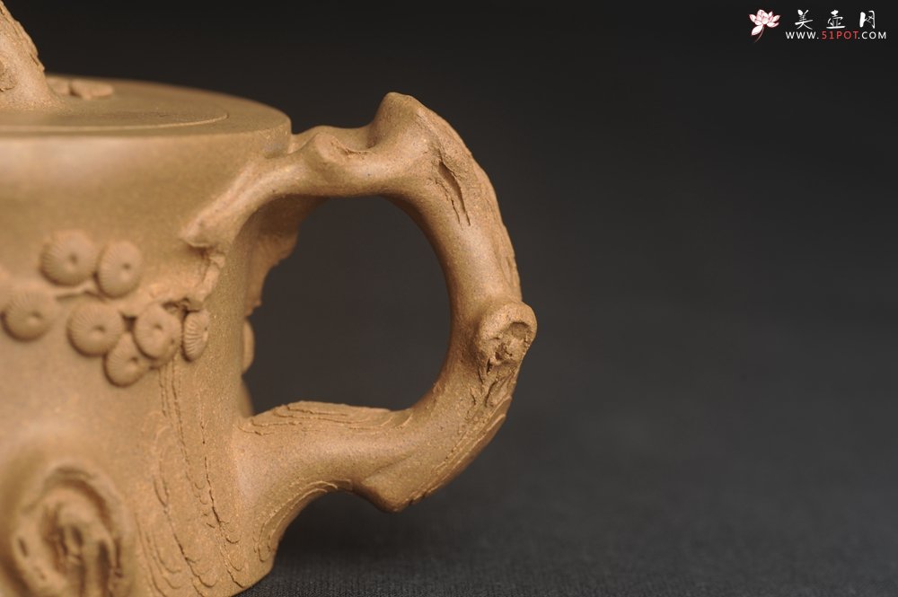 紫砂壶图片：潜力股唐老师 全手工精致老段松桩壶 肌理丰富生动 期待与您结缘 - 宜兴紫砂壶网