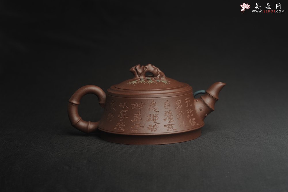 紫砂壶图片：美壶特惠 优质紫泥松竹梅紫砂茶壶 厚德载物 茶人醉爱 - 宜兴紫砂壶网